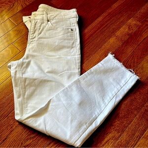 Old Navy Women's White Power Straight High Rise Secret Slim Pockets Jeans